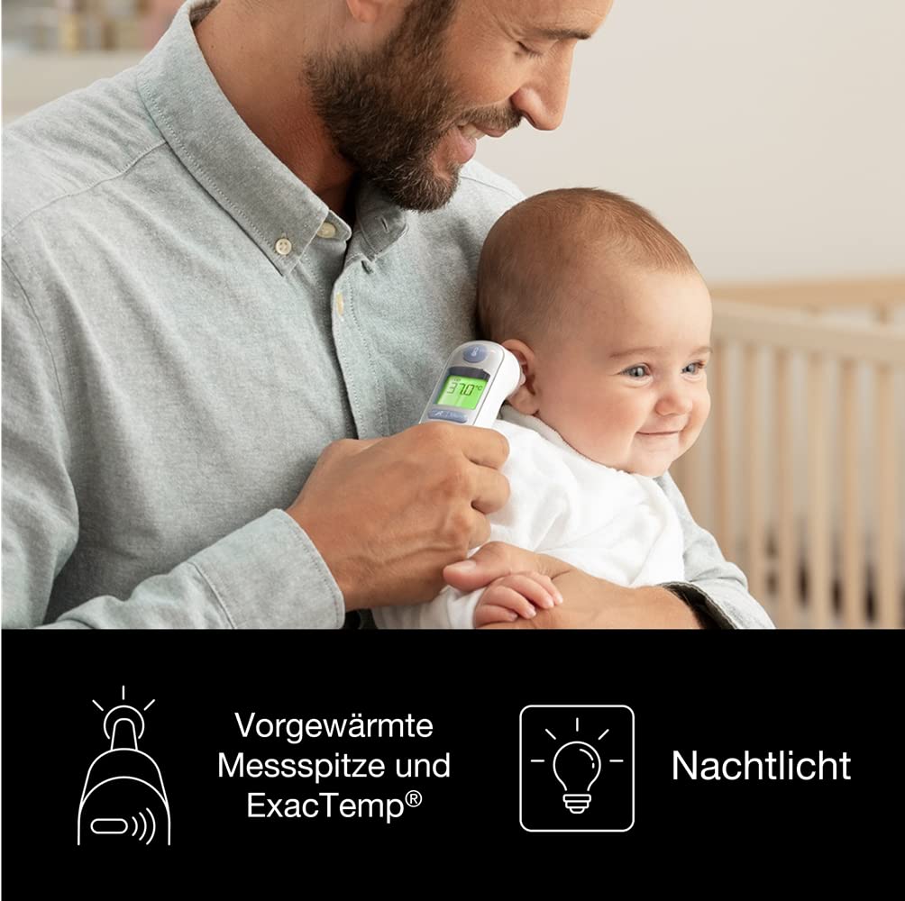 👉 Infrarot Ohrthermometer – Mit Age-Precision-Technologie, farbcodiertem Digitaldisplay, ideal für Babys & Kinder