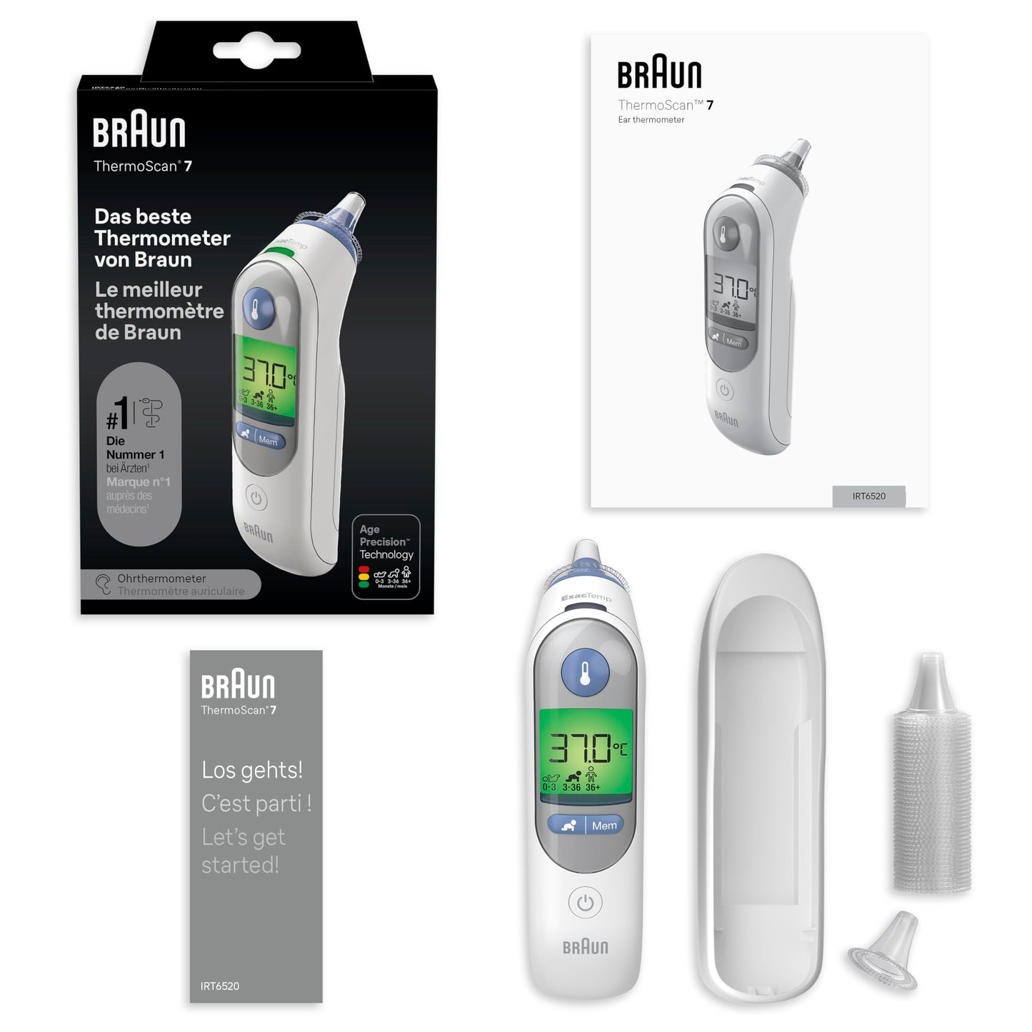 👉 Infrarot Ohrthermometer – Mit Age-Precision-Technologie, farbcodiertem Digitaldisplay, ideal für Babys & Kinder