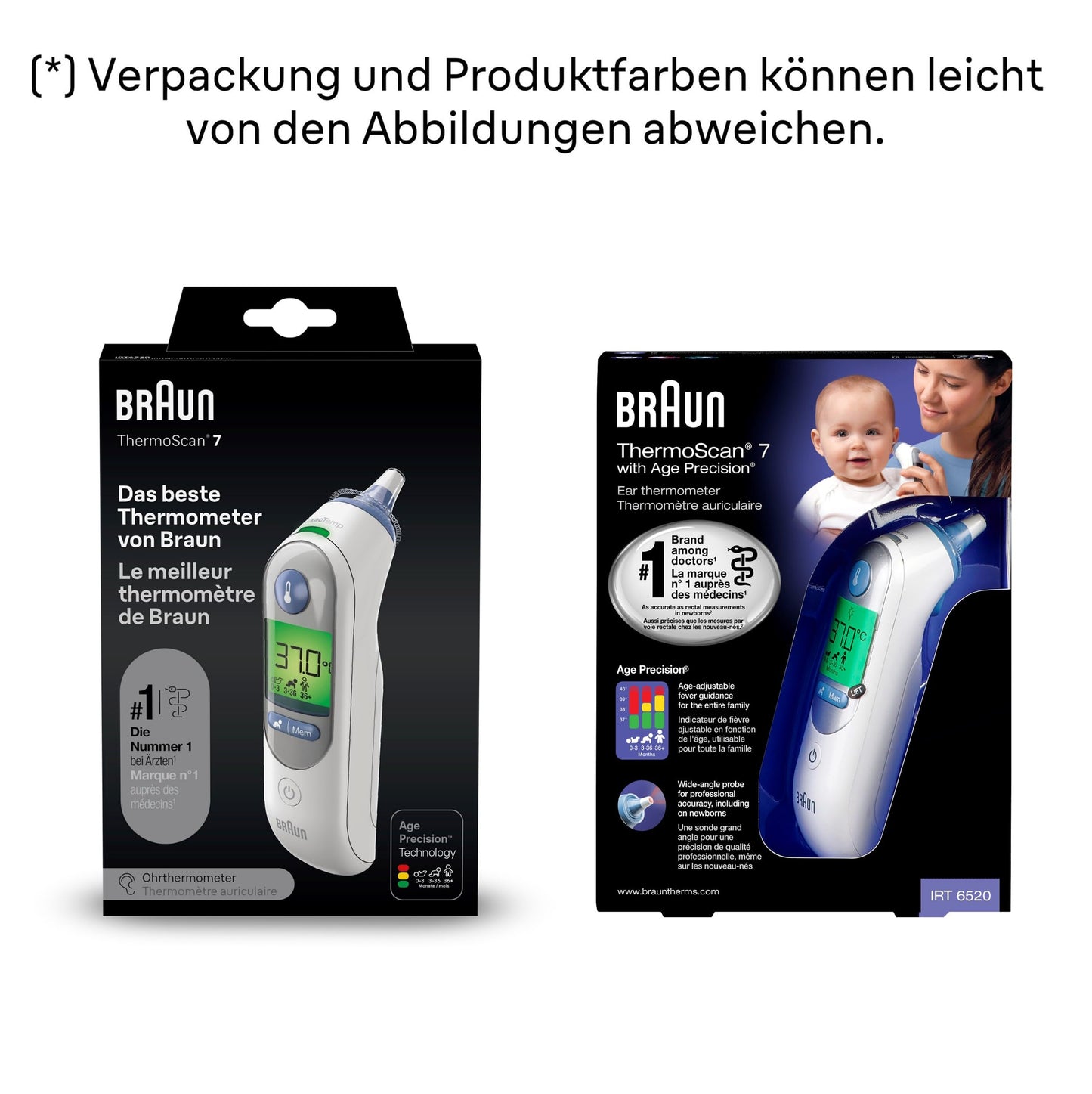 👉 Infrarot Ohrthermometer – Mit Age-Precision-Technologie, farbcodiertem Digitaldisplay, ideal für Babys & Kinder